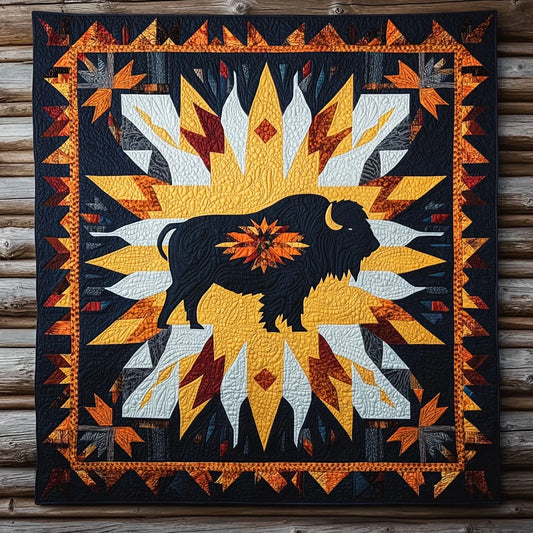 Sunward Bison Quilt Blanket