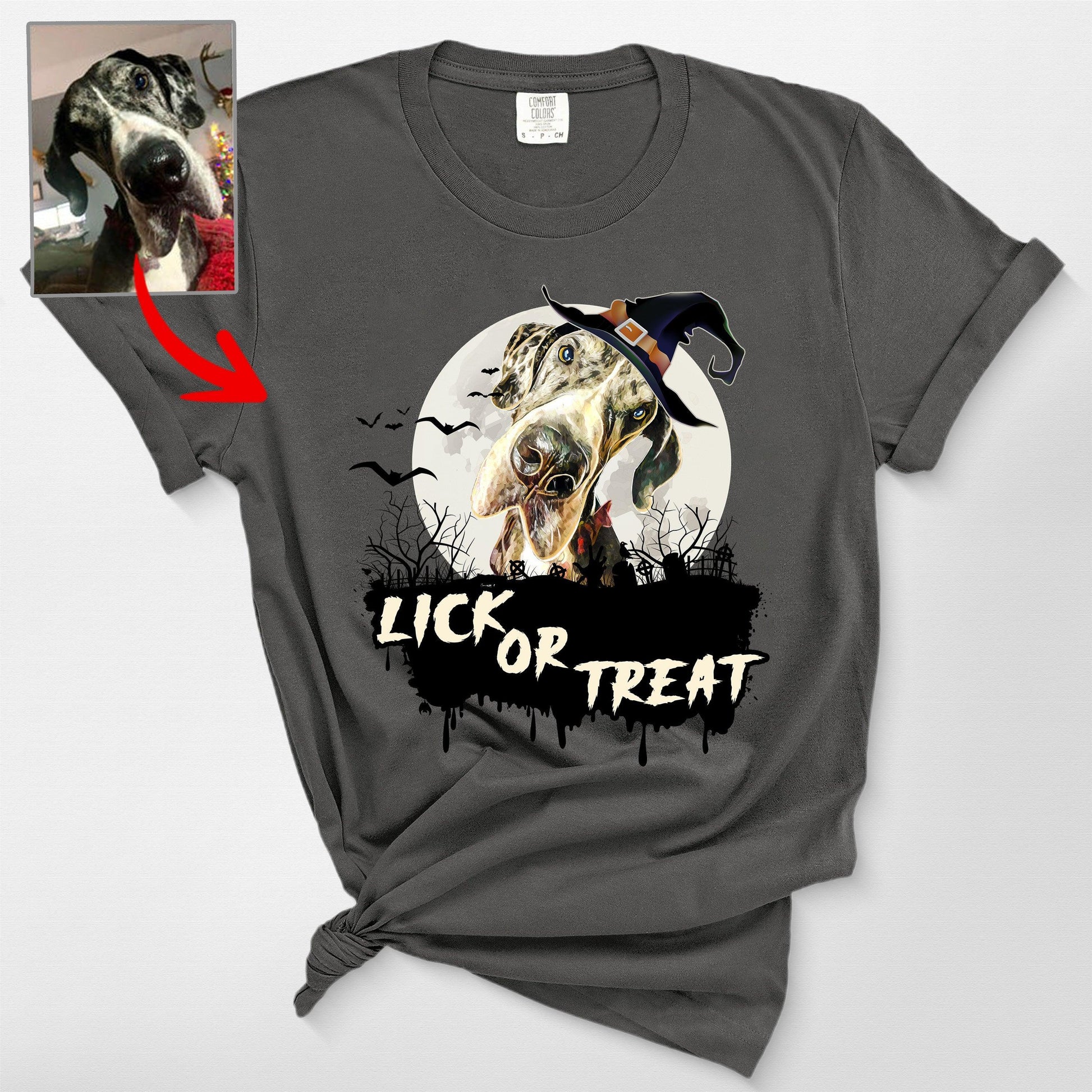 Super Spooky Customized Dog Premium Heavyweights T, custom pet portrait gift for pet lovers (view 4)