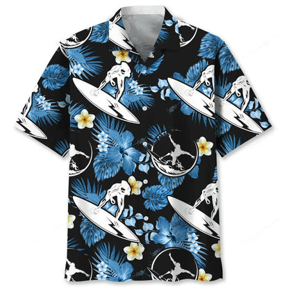 Surfing Nature Hawaiian Shirt, custom shirt gift for men