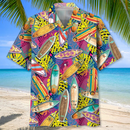 Surfing Nature Hawaiian Shirt, custom shirt gift for men (view 3)