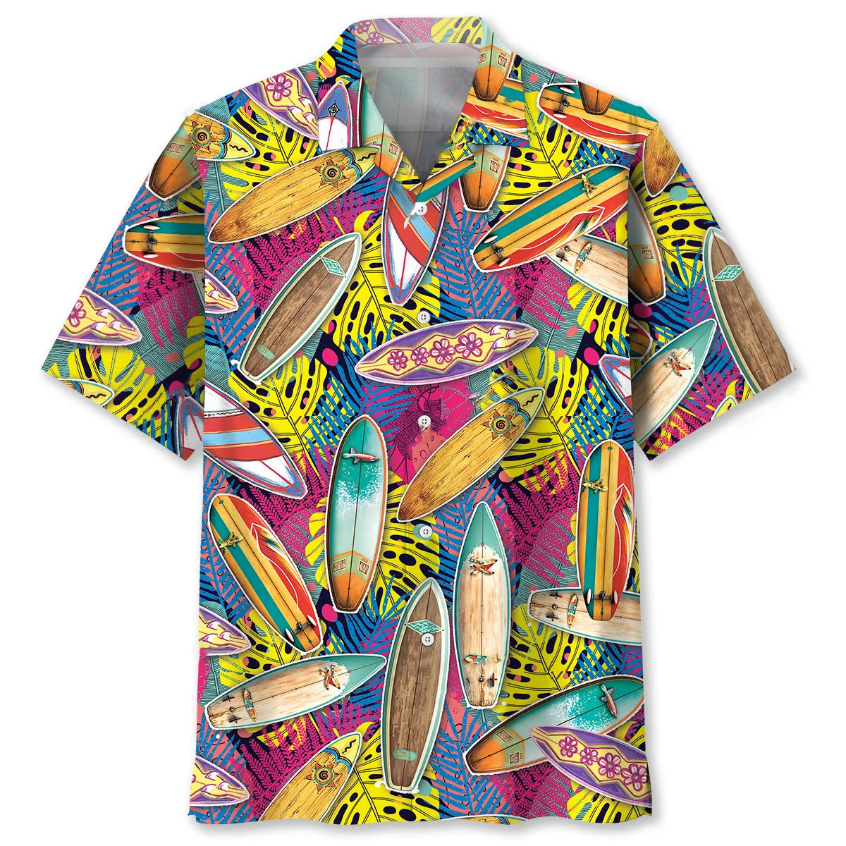 Surfing Nature Hawaiian Shirt, custom shirt gift for men (view 4)