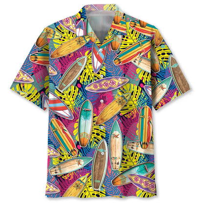 Surfing Nature Hawaiian Shirt, custom shirt gift for men (view 4)