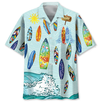 Surfing Ocean Hawaiian Shirt, custom shirt gift for men (view 2)