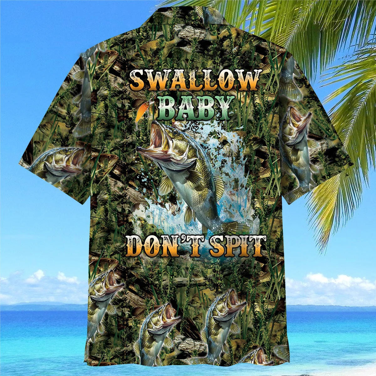 Swallow Baby Don't Spit Hawaiian Shirt, custom shirt gift for men (view 3)
