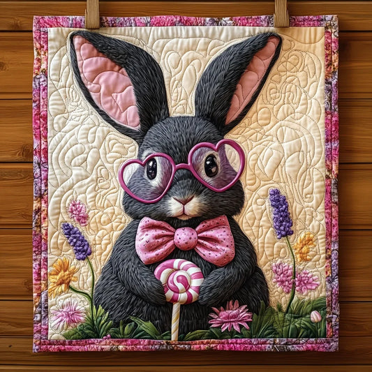 Sweet Black Bunny Quilt Blanket