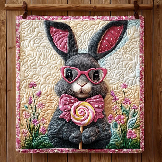 Sweet Black Bunny Quilt Blanket