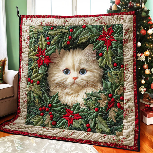 Sweet Christmas Ragdoll Quilt Blanket