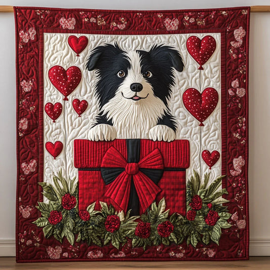 Sweet Collie Quilt Blanket