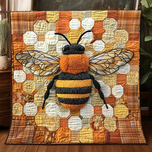 Sweet Honey Bee Quilt Blanket