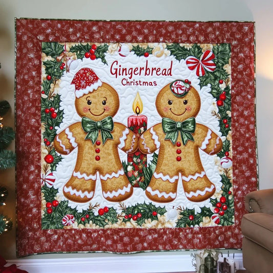 Sweet Noel Gingerbread Quilt Blanket