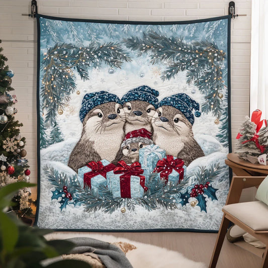 Sweet Otter Quilt Blanket