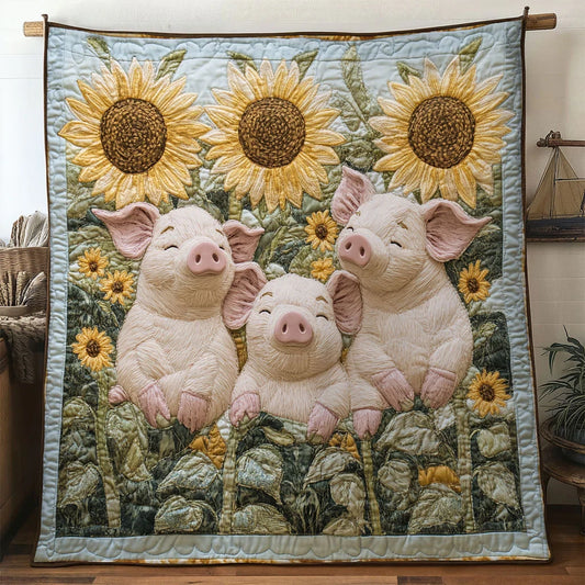 Sweet Pig Quilt Blanket
