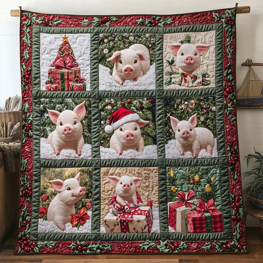 Sweet Pig Quilt Blanket