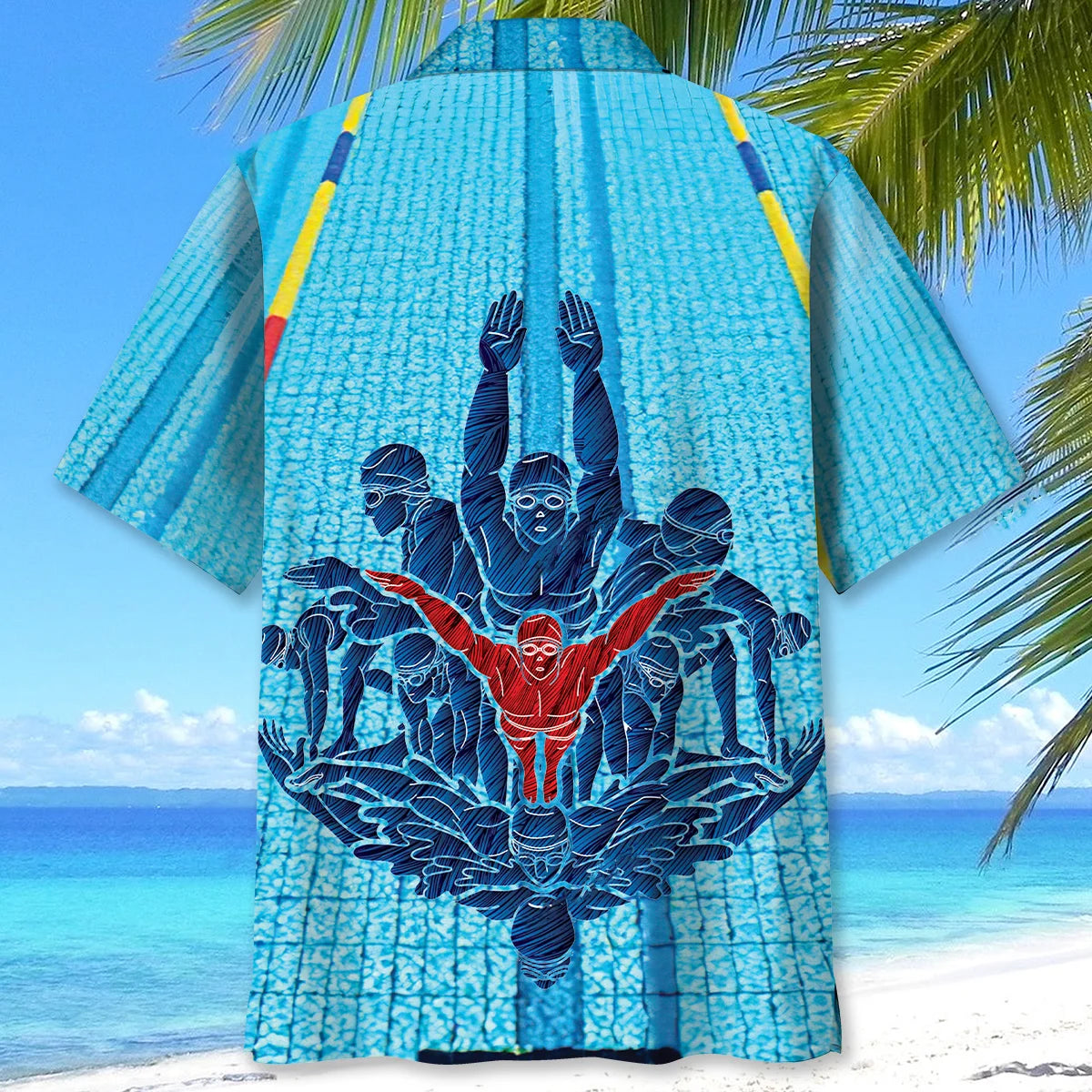 Swimming Lover Hawaiian Shirt, custom shirt gift for men (view 3)