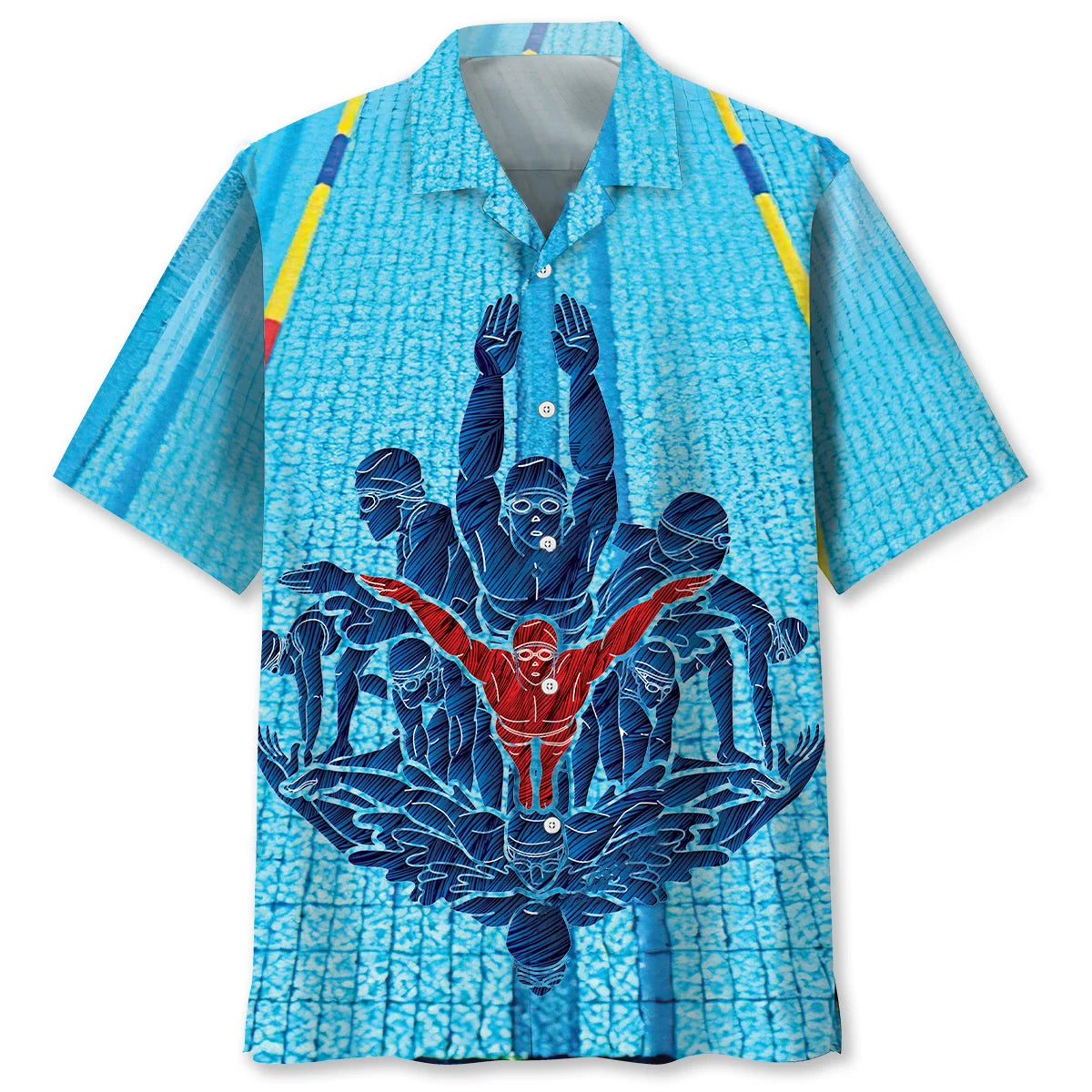 Swimming Lover Hawaiian Shirt, custom shirt gift for men (view 4)