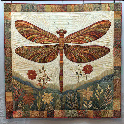 Symmetrical Dragonfly Quilt Blanket