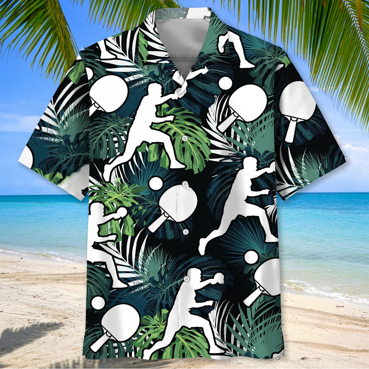 Table Tennis Nature Hawaiian Shirt, custom shirt gift for men (view 2)