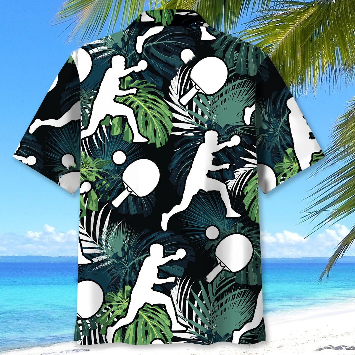 Table Tennis Nature Hawaiian Shirt, custom shirt gift for men (view 4)