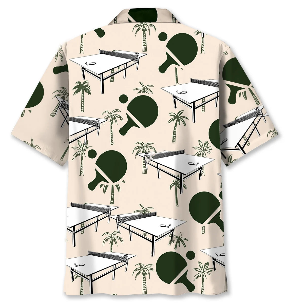 Table Tennis Palm Tree Hawaiian Shirt, custom shirt gift for men (view 3)