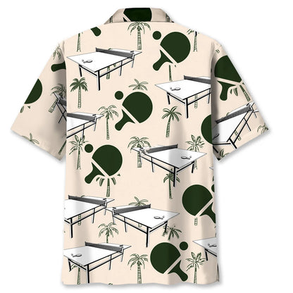 Table Tennis Palm Tree Hawaiian Shirt, custom shirt gift for men (view 3)