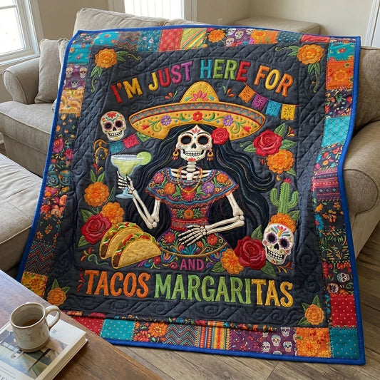 Taco And Margarita Fiesta Quilt Blanket