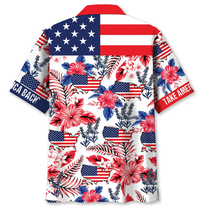Take America Back Hawaiian Shirt, custom shirt gift for men