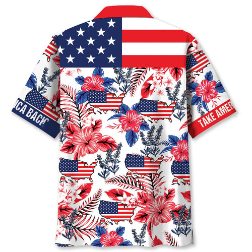 Take America Back Hawaiian Shirt, custom shirt gift for men