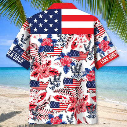 Take America Back Hawaiian Shirt, custom shirt gift for men (view 3)