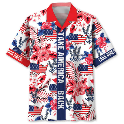 Take America Back Hawaiian Shirt, custom shirt gift for men (view 4)