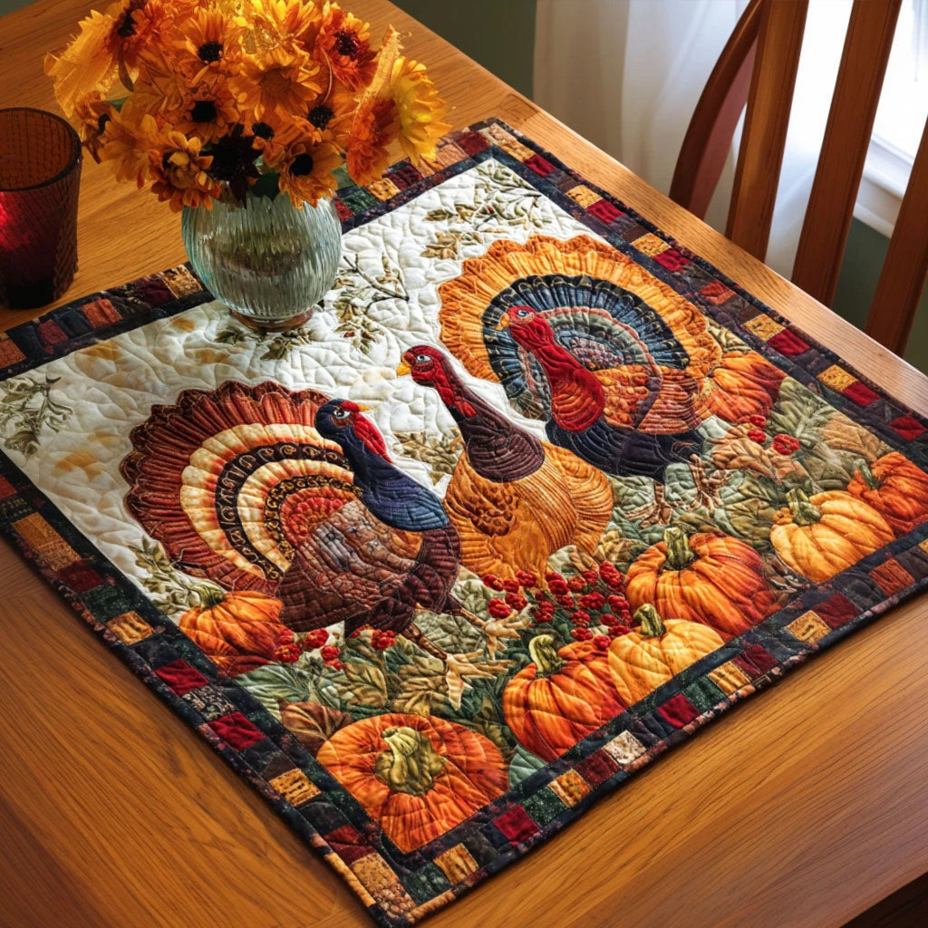 Talkin Turkey Quilted Table Topper