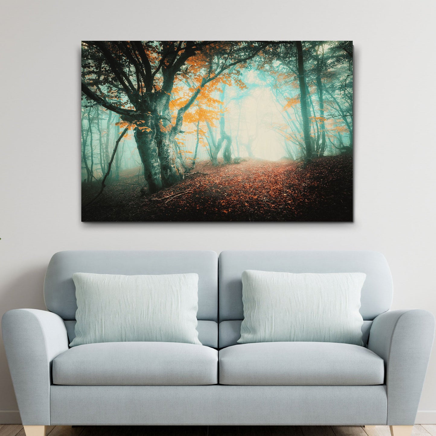 Foggy Forest Canvas Wall Art