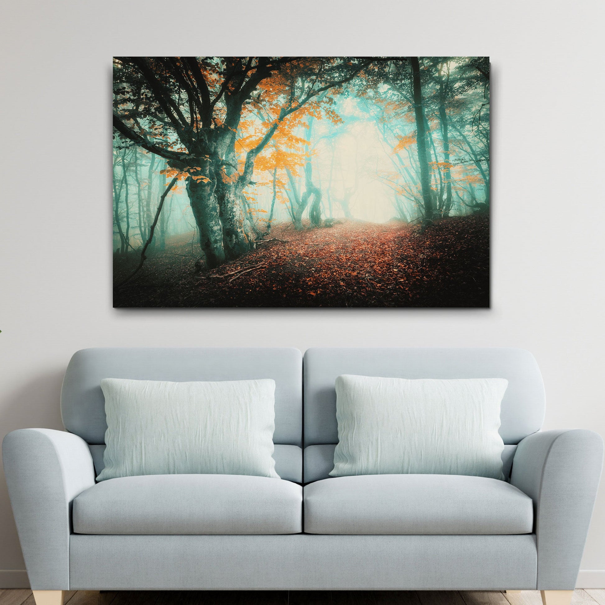 Foggy Forest Canvas Wall Art