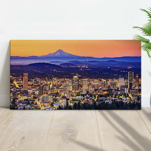 Portland Oregon Skyline Canvas Wall Art