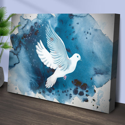White Dove Watercolor Painting Canvas Wall Art II