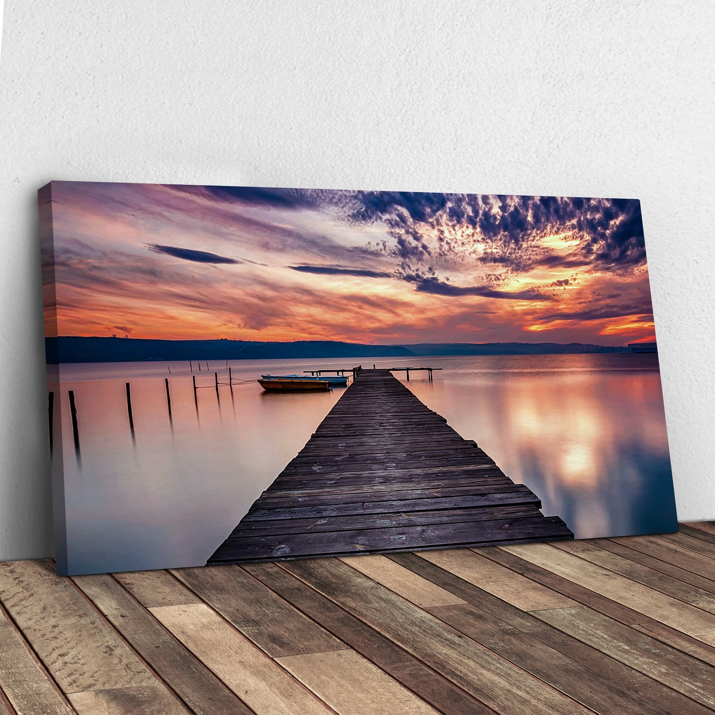 The Sunset Lake Canvas Wall Art