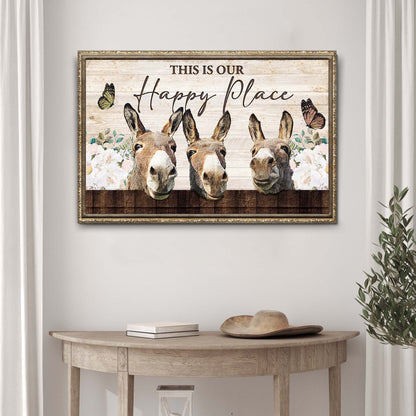 This Is Our Happy Place Donkey Sign (Free Shipping)