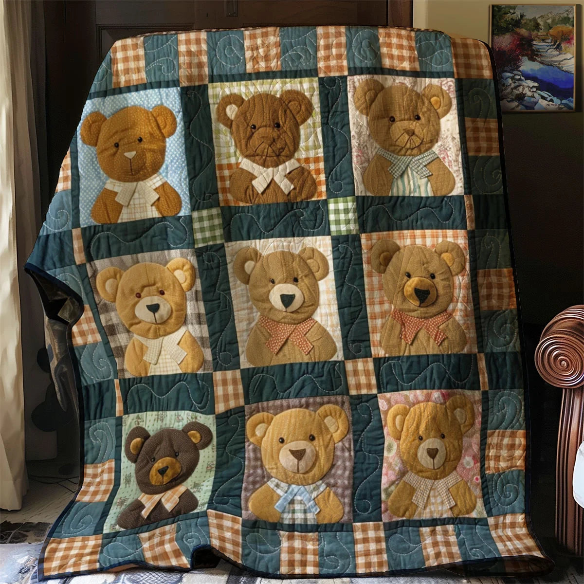 Teddy Patch Quilt Blanket