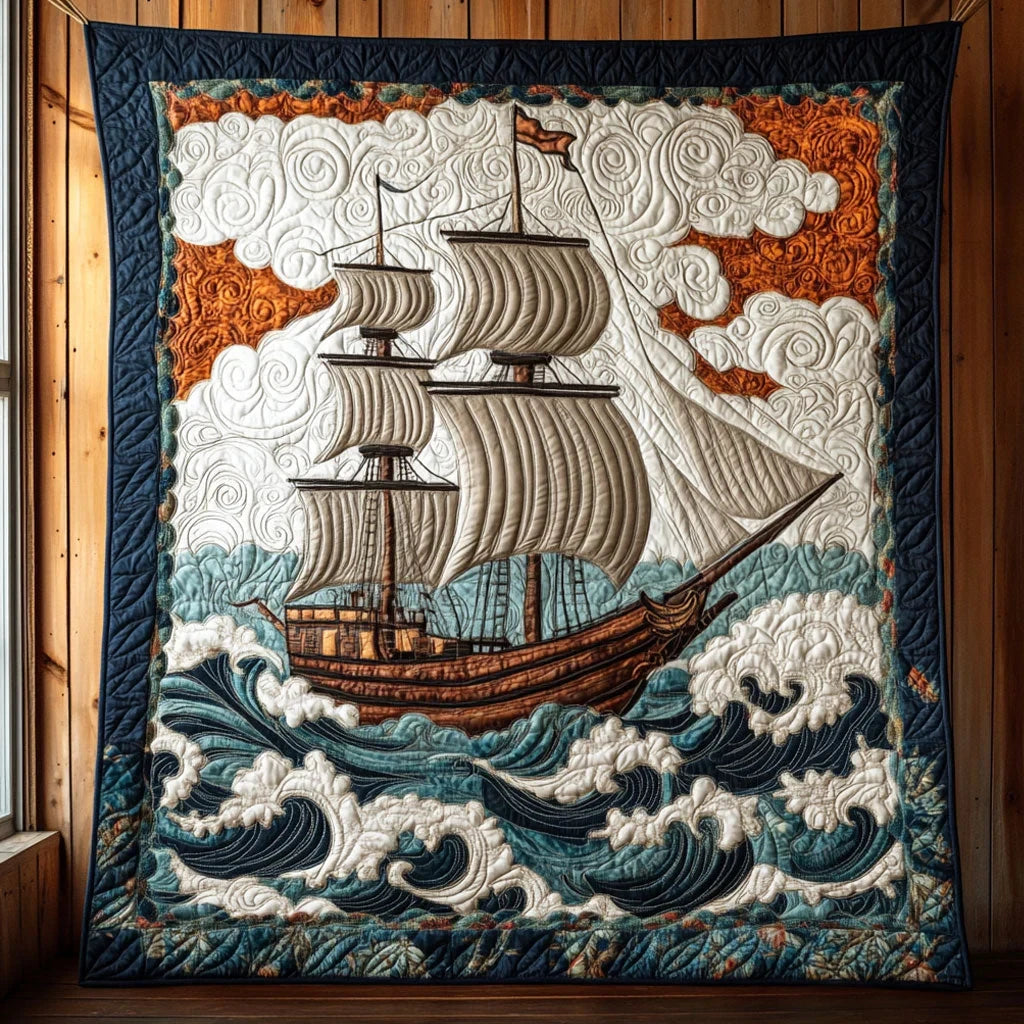 Tempest And Tranquility Quilt Blanket