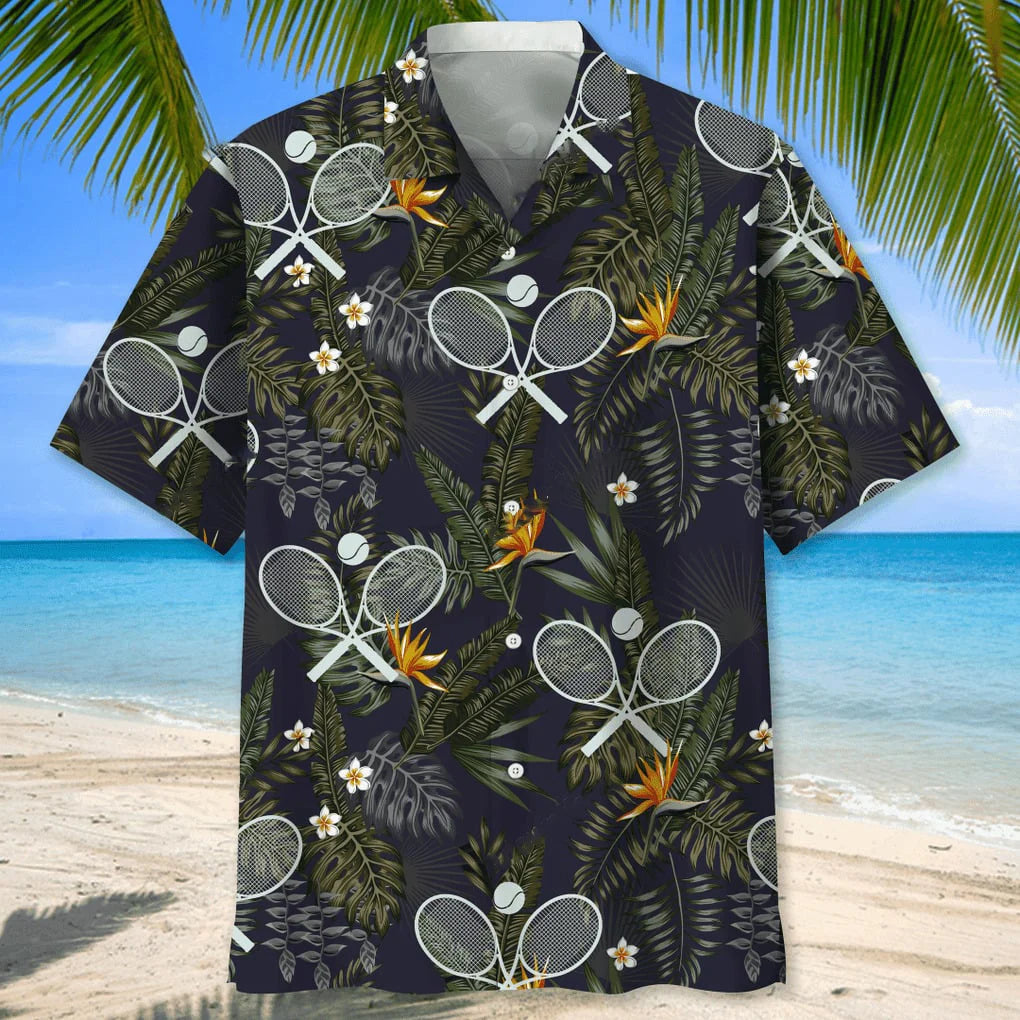 Tennis Hawaiian Nature Hawaiian Shirt, custom shirt gift for men (view 3)