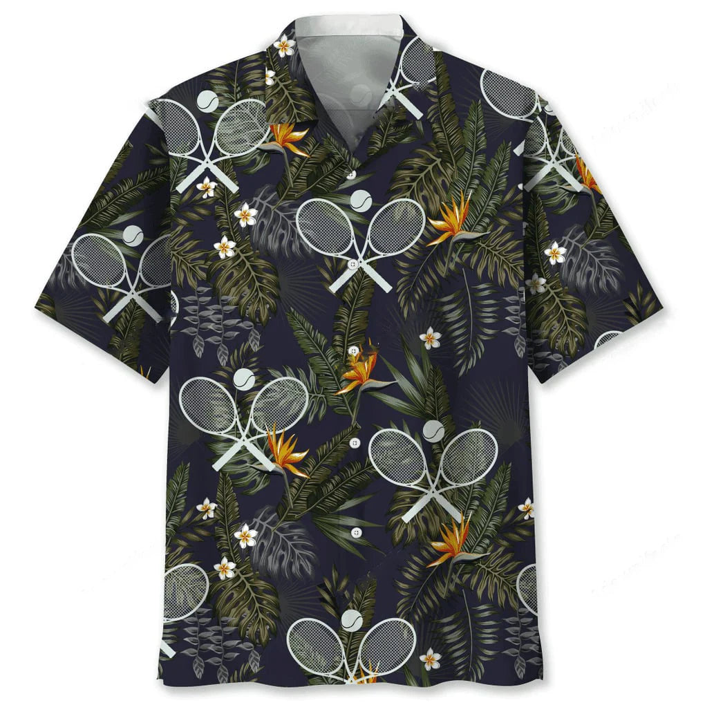 Tennis Hawaiian Nature Hawaiian Shirt, custom shirt gift for men (view 4)