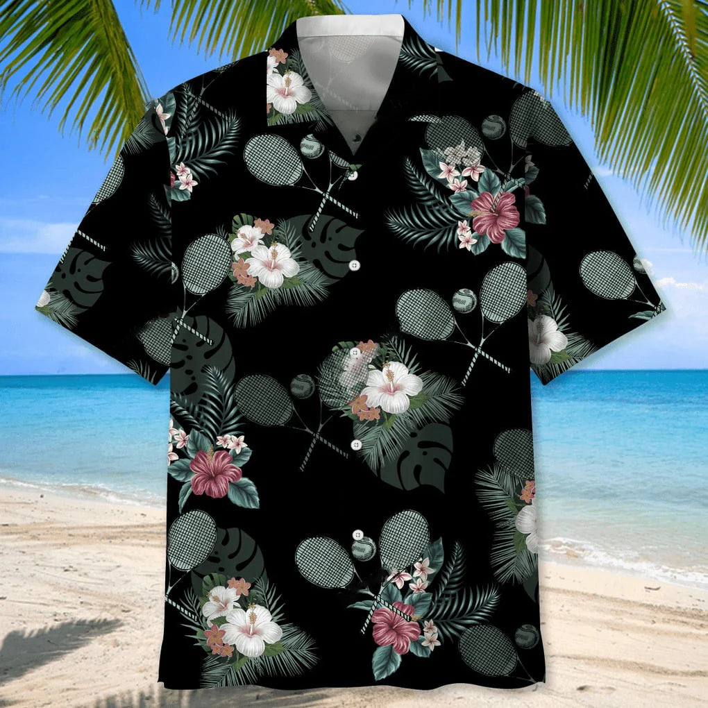 Tennis Hawaiian Tropical Hawaiian Shirt, custom shirt gift for men