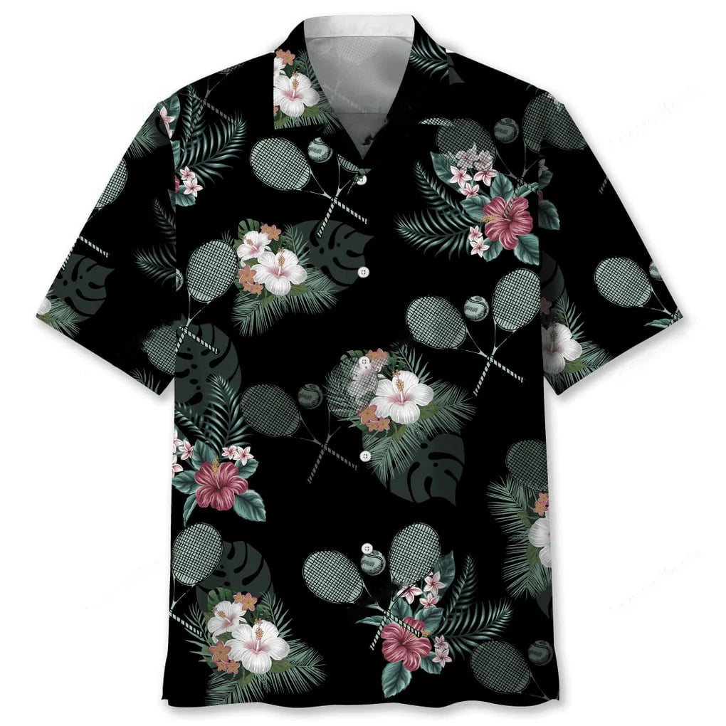 Tennis Hawaiian Tropical Hawaiian Shirt, custom shirt gift for men (view 2)