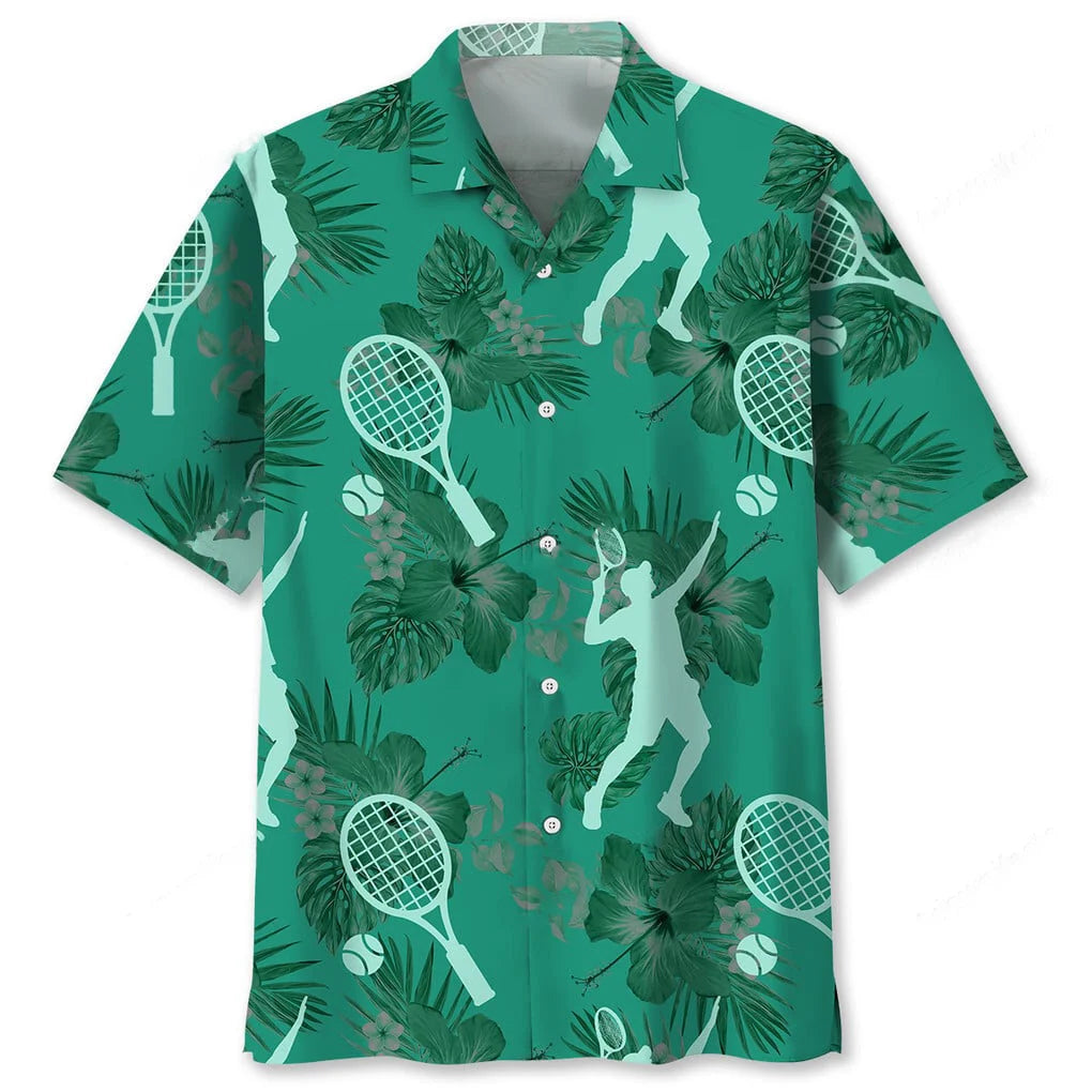 Tennis Kelly Green Hawaiian Shirt, custom shirt gift for men (view 2)