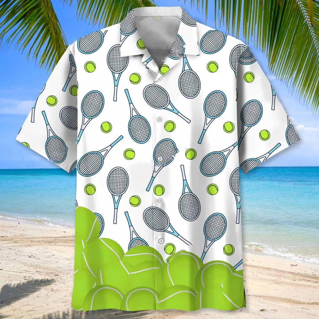 Tennis Lovers Hawaiian Shirt, custom shirt gift for men