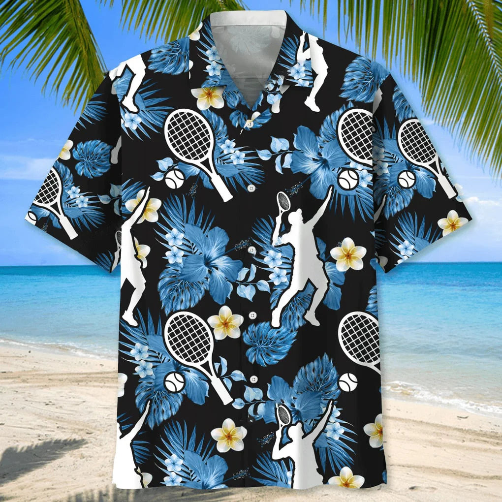 Tennis Nature Hawaiian Shirt, custom shirt gift for men