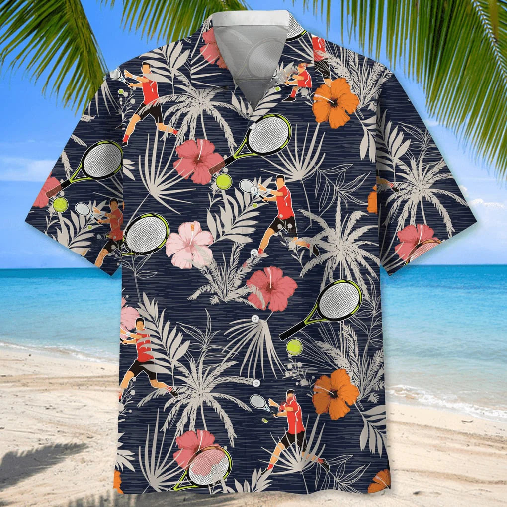 Tennis Nature Hawaiian Shirt, custom shirt gift for men (view 4)