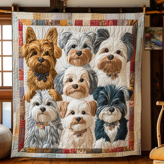 Terrier Friends Quilt Blanket