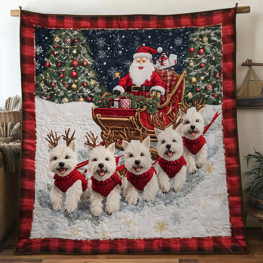 Terrier Winter Magic Quilt Blanket