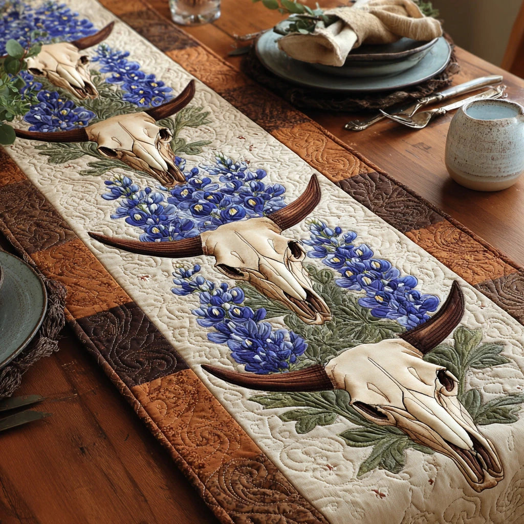 Texas Longhorn Quilted Table Runner