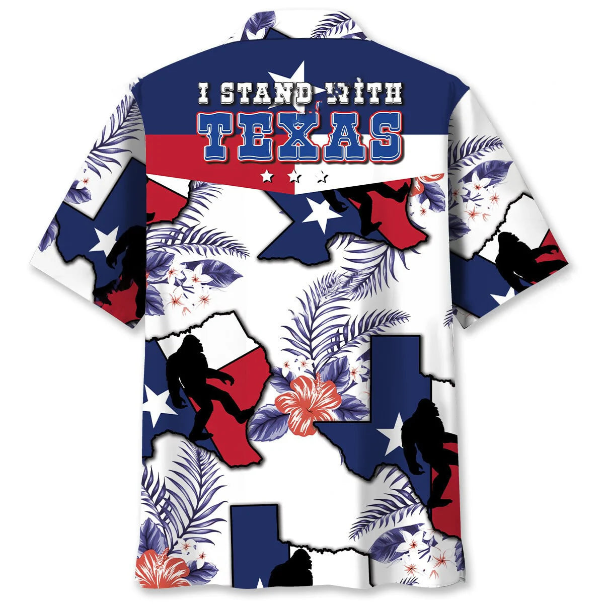 Texas Bigfoot Hawaiian Shirt, custom shirt gift for men (view 2)